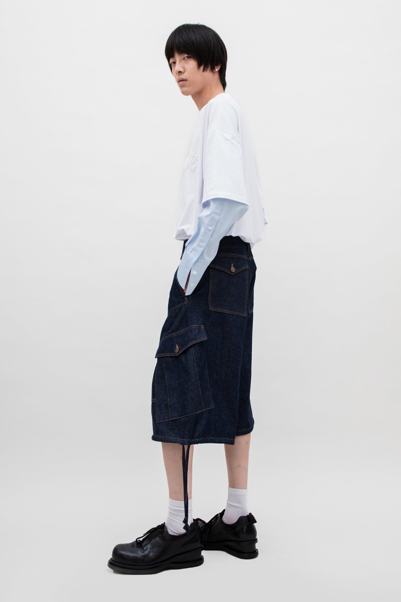 CARGO DENIM SHORT