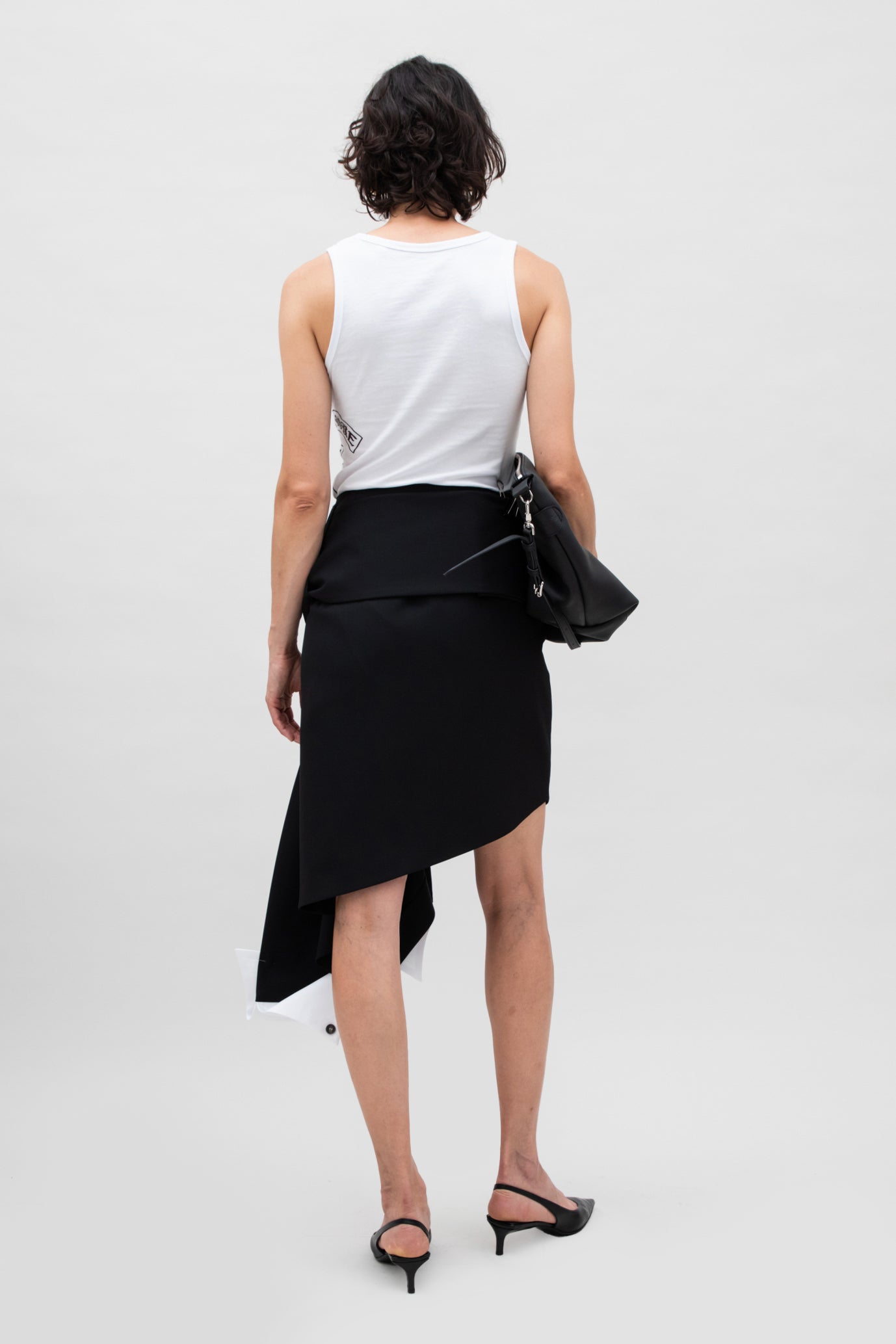 WOOL PANNELED SKIRT