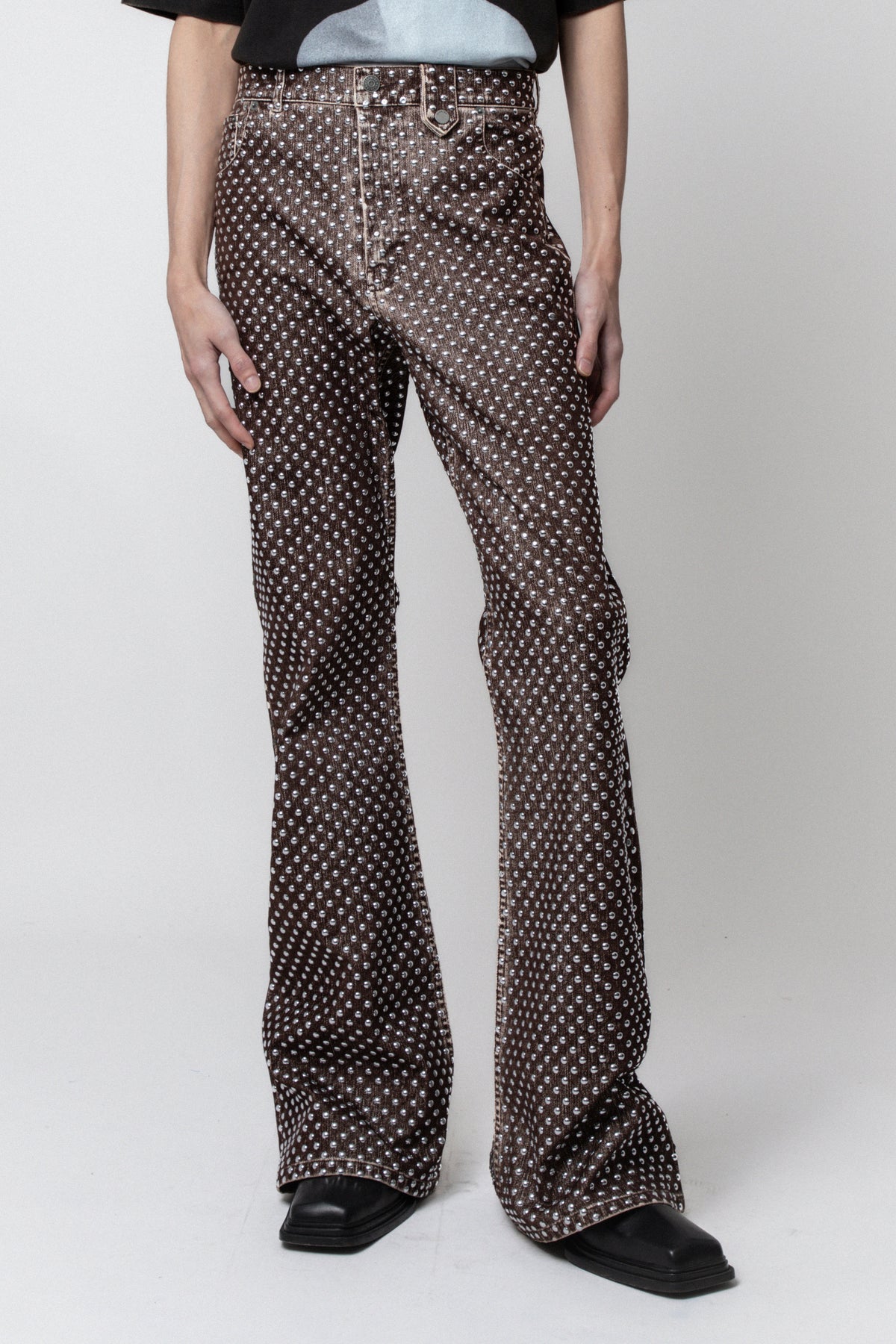 STUDS DENIM PANT