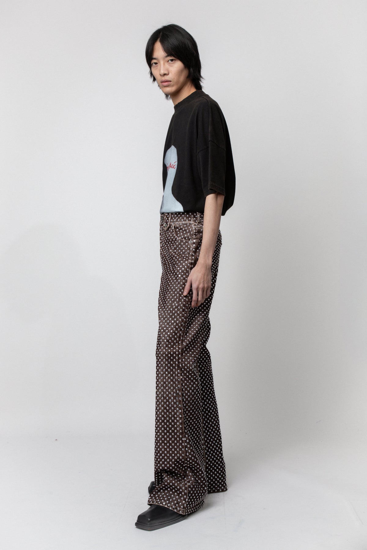 STUDS DENIM PANT
