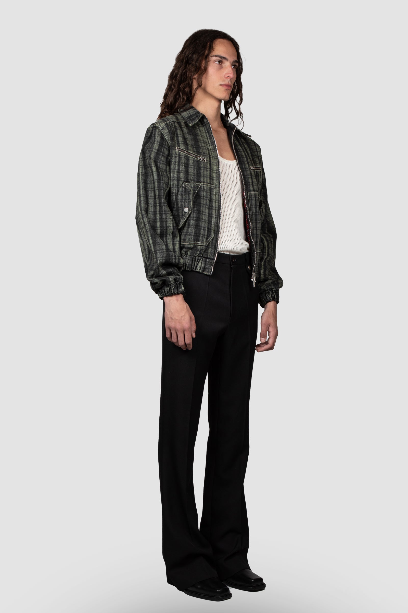DENIM LINING BOMBER