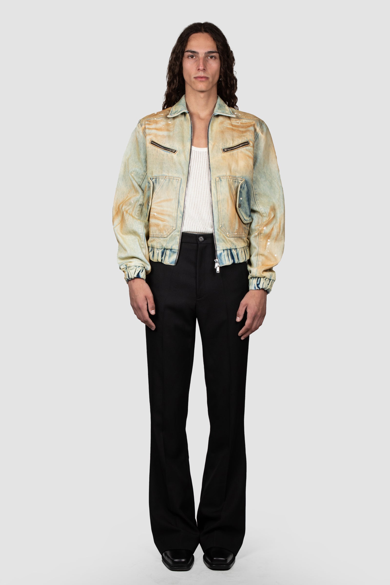 DENIM LINING BOMBER