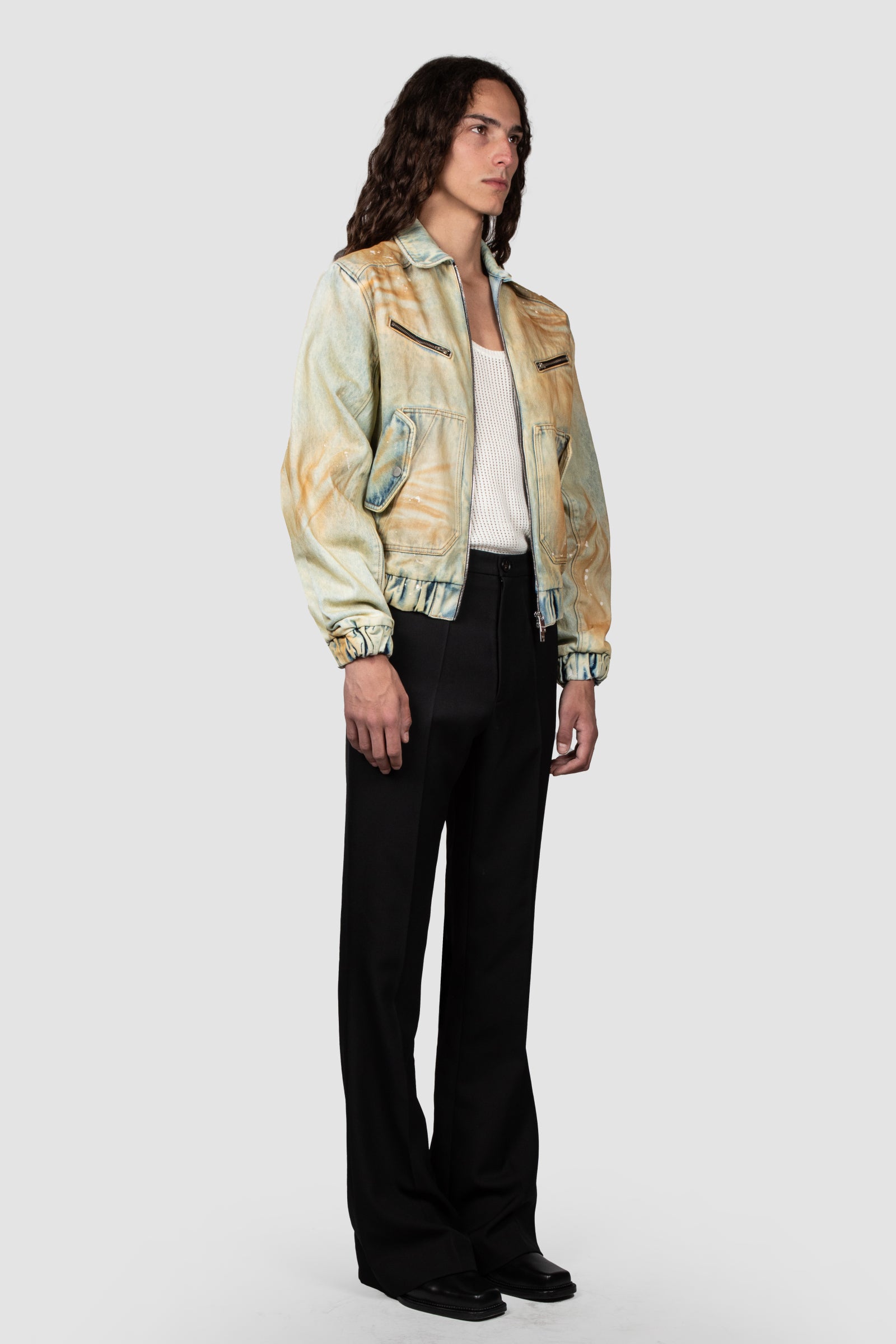 DENIM LINING BOMBER